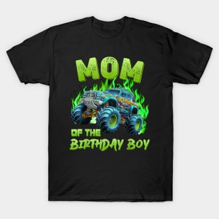 Mom And Dad Of The Birthday Boy Monster Truck Family Decor T-Shirt